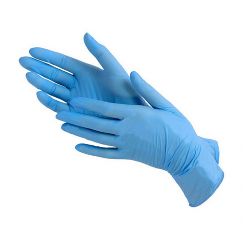 Перчатки нитриловые Benovy голубые р.L 50пар