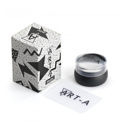Штамп Art-A мини черный 3,5см + скрапер